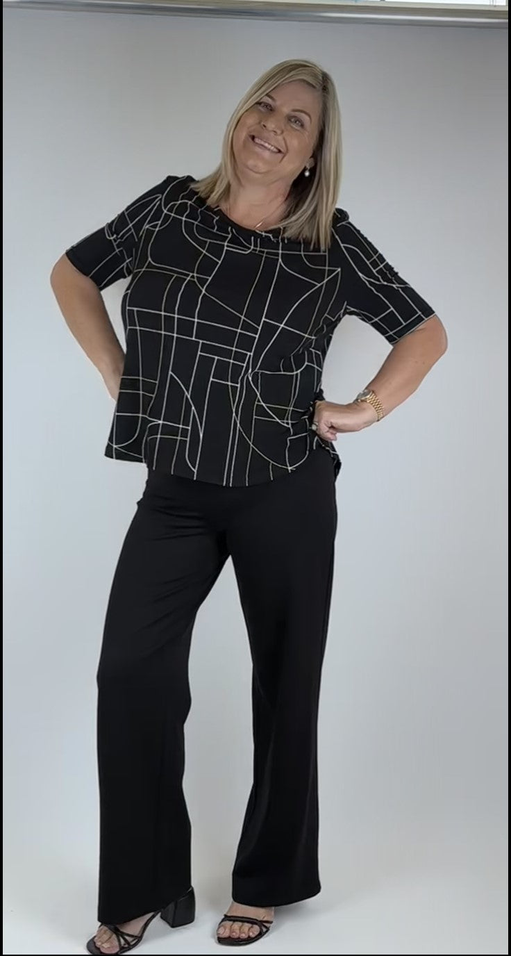 Wide Leg Ponte Pant