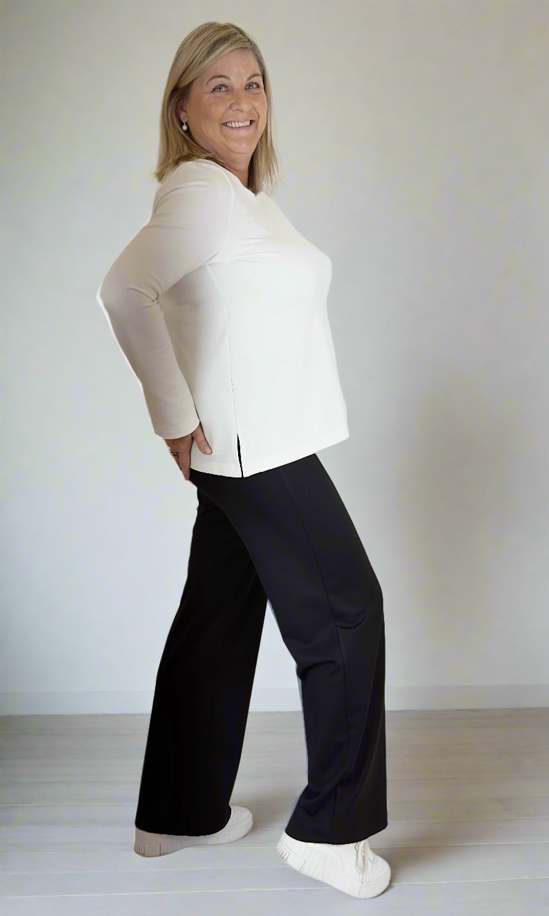 White Bell-Sleeve Top side