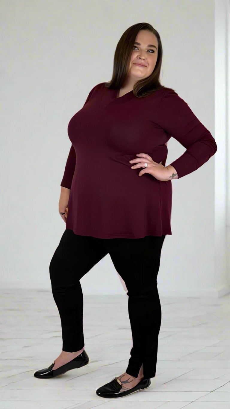 High V-Neck A-Line Top