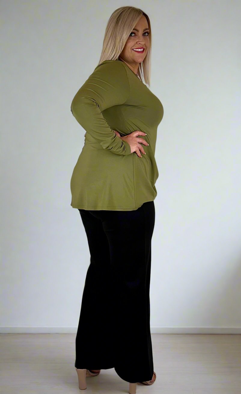 High V-Neck A-Line Top