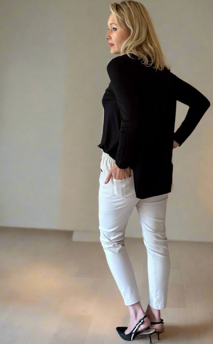 Latte Drawstring Pant back pocket