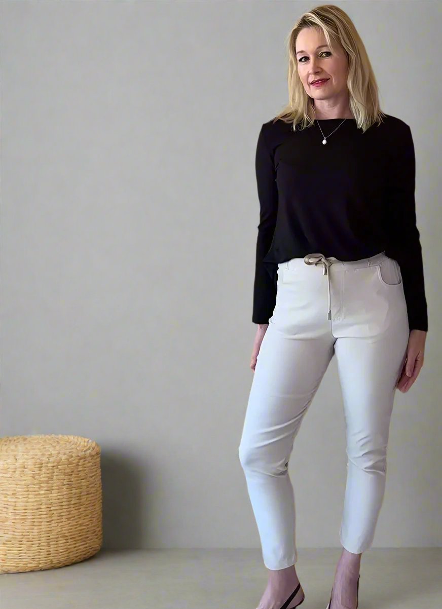 Latte Drawstring Pant front