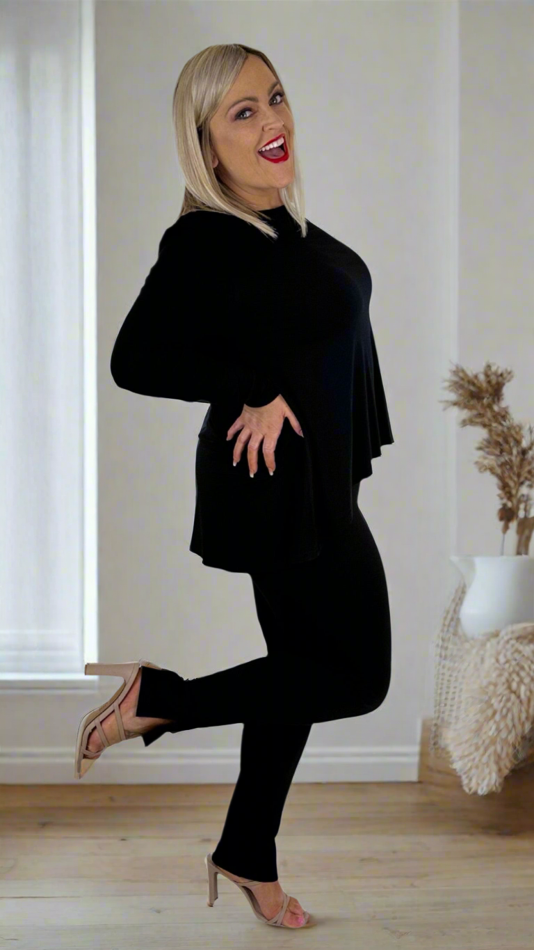 Tapered-leg Pant Black
